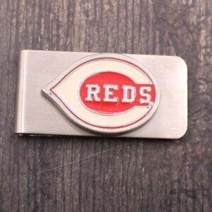 NEW Cincinnati Reds Baseball Metal Money Clip Logo Enamel Stainless Steel